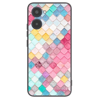 Picasee Realme 10 4G Hülle - Schwarzes Silikon - Farbiges Dach