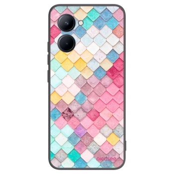 Picasee Realme C33 (2023) Hülle - Schwarzes Silikon - Farbiges Dach