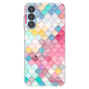 Picasee Samsung Galaxy A15 A156B 5G Hülle - Transparentes Silikon - Farbiges Dach