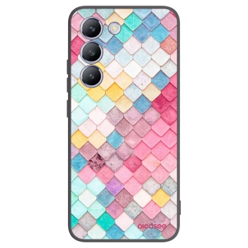 Picasee Vivo V40 SE 5G Hülle - Schwarzes Silikon - Farbiges Dach