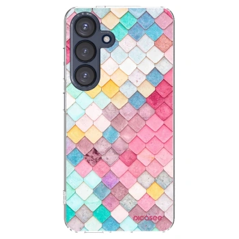 Picasee Samsung Galaxy S25 5G Hülle - Transparentes Silikon - Farbiges Dach