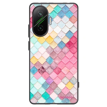 Picasee Xiaomi Poco F7 Pro 5G Hülle - Schwarzes Silikon - Farbiges Dach