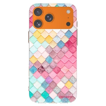 Picasee Apple iPhone 17 Pro Max Hülle - Transparentes Silikon - Farbiges Dach