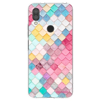 Picasee Xiaomi Redmi 7 Hülle - Transparentes Silikon - Farbiges Dach