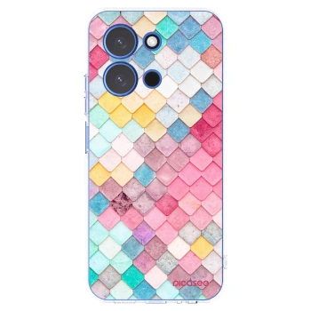 Picasee Xiaomi Redmi 15C 4G Hülle - Transparentes Silikon - Farbiges Dach