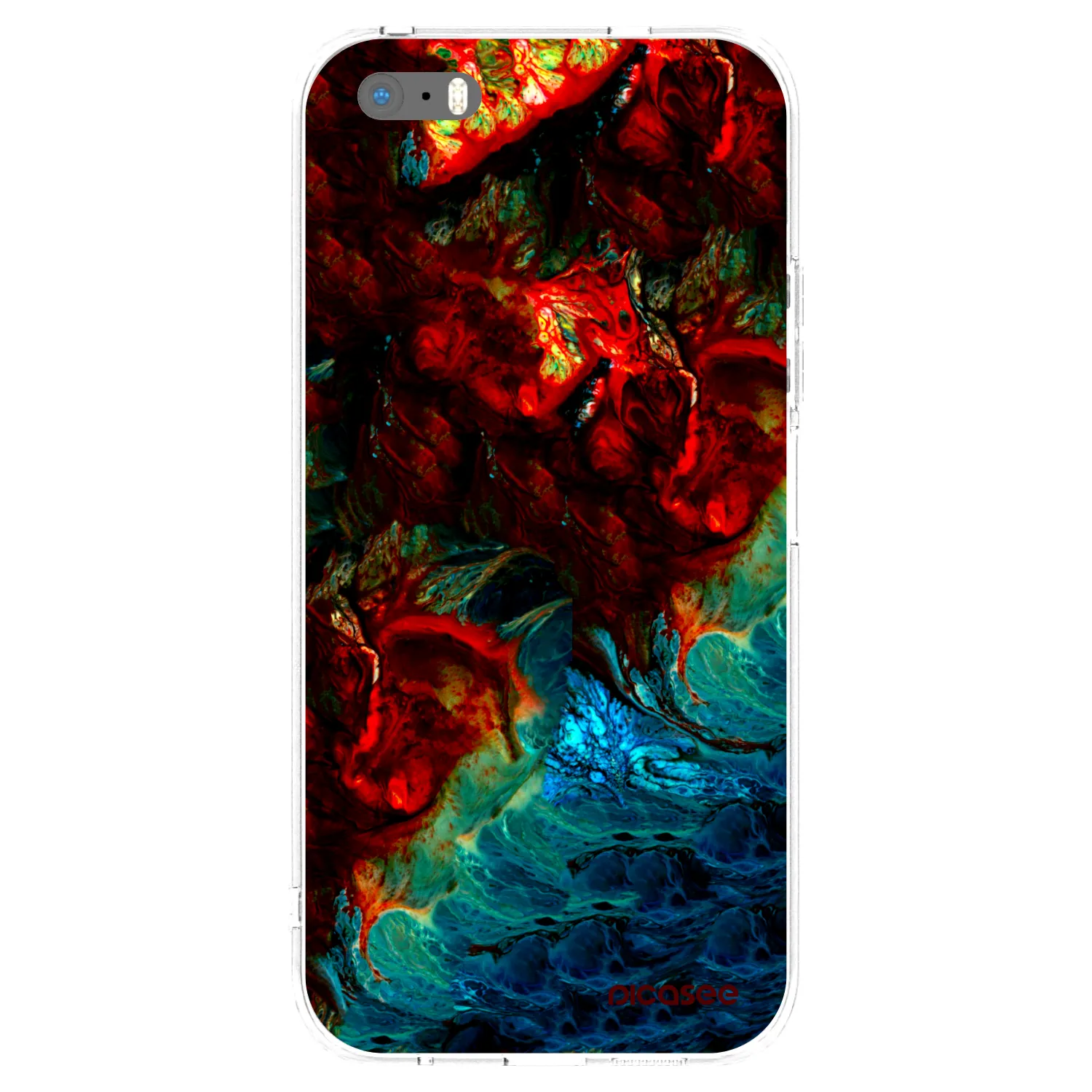 Picasee Apple iPhone 5/5S/SE Hülle - Transparentes Silikon - Universe