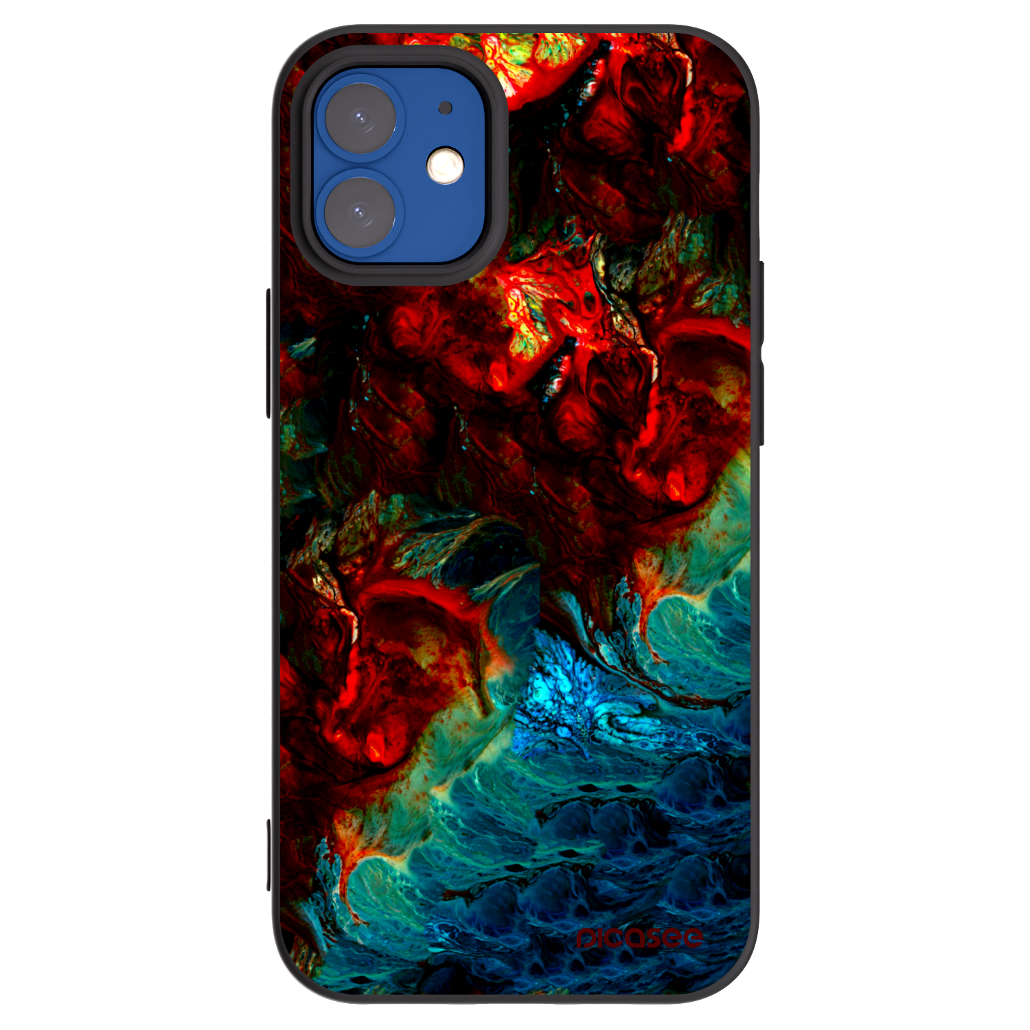 Picasee Apple iPhone 12 mini Hülle - Schwarzes Silikon - Universe