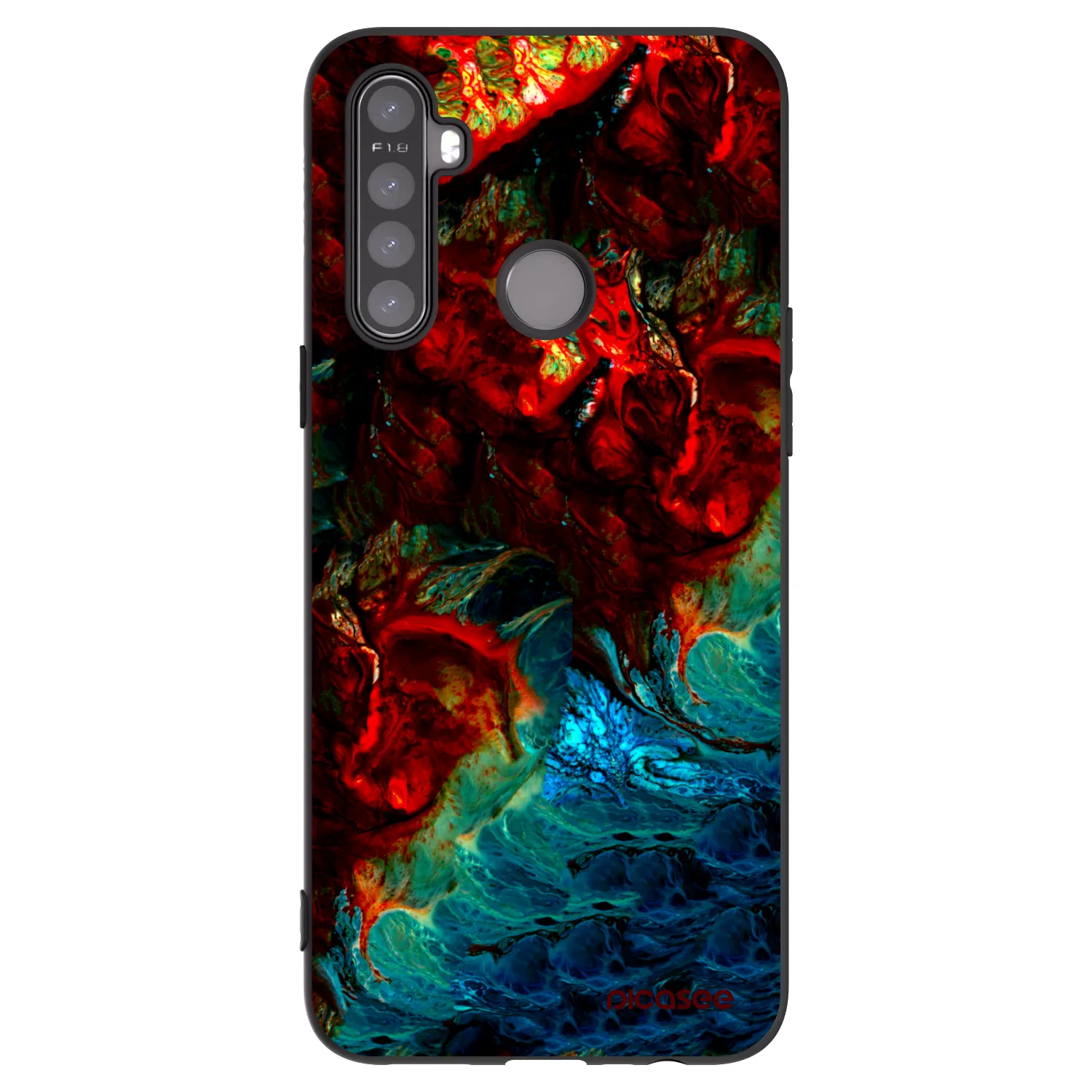 Picasee Realme 5 Hülle - Schwarzes Silikon - Universe