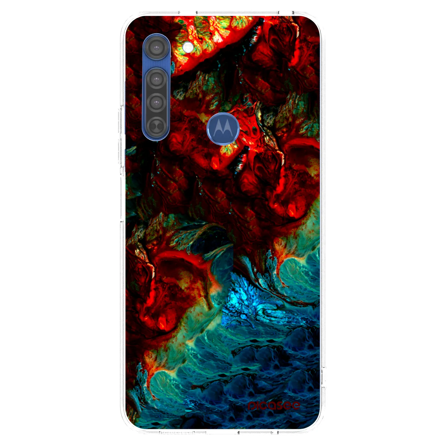 Picasee Motorola Moto G8 Hülle - Transparentes Silikon - Universe