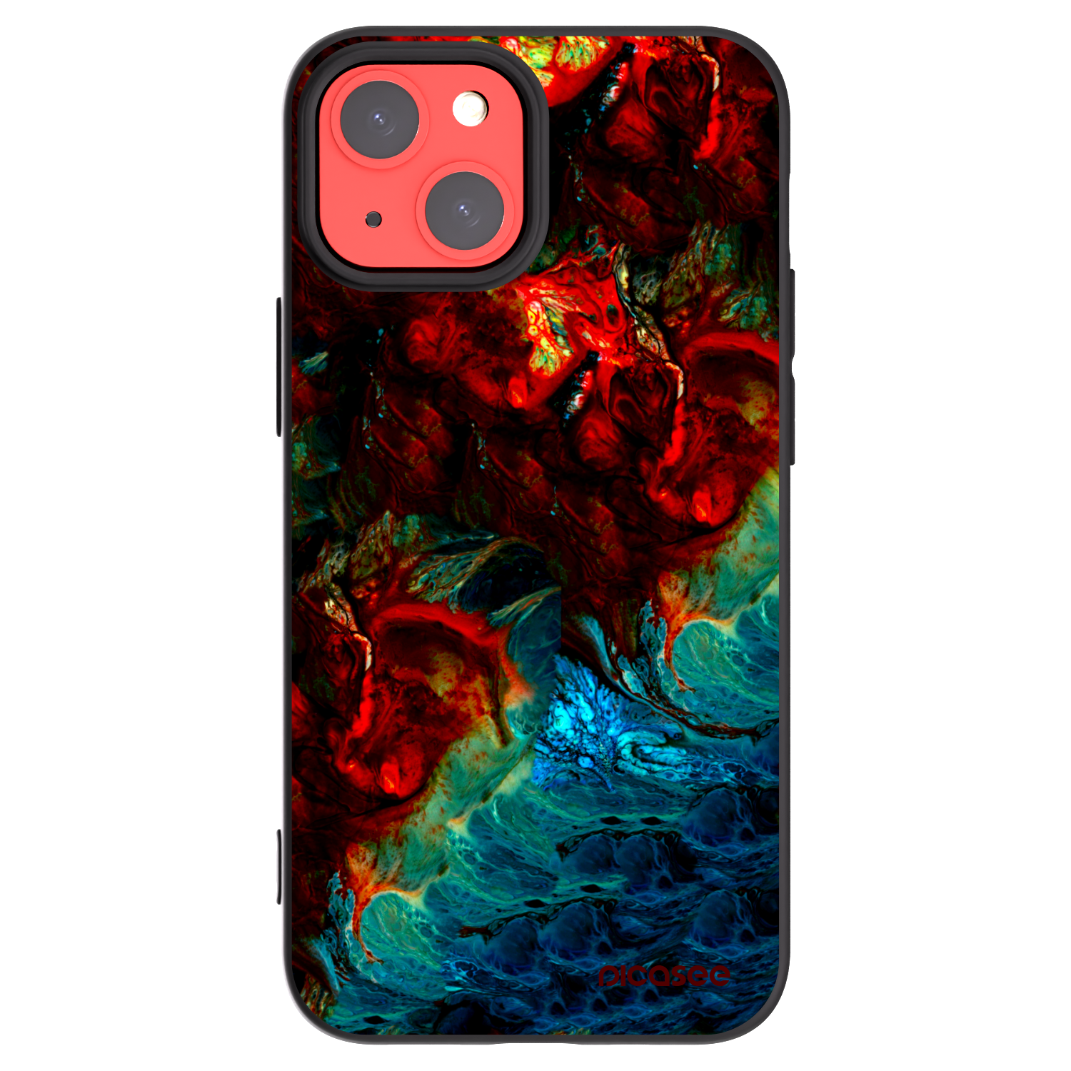 Picasee Apple iPhone 13 mini Hülle - Schwarzes Silikon - Universe