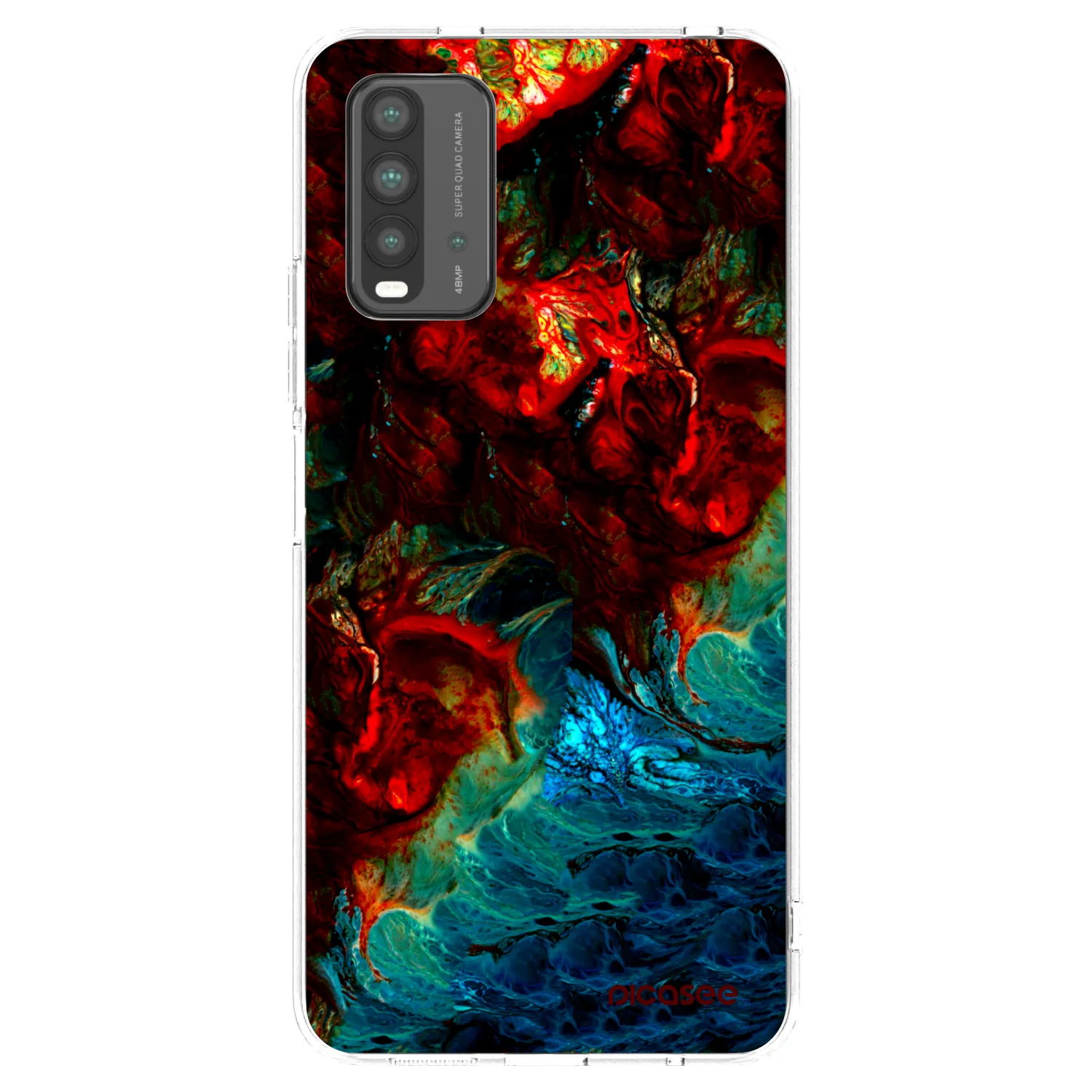 Picasee Xiaomi Redmi 9T Hülle - Schwarzes Silikon - Universe
