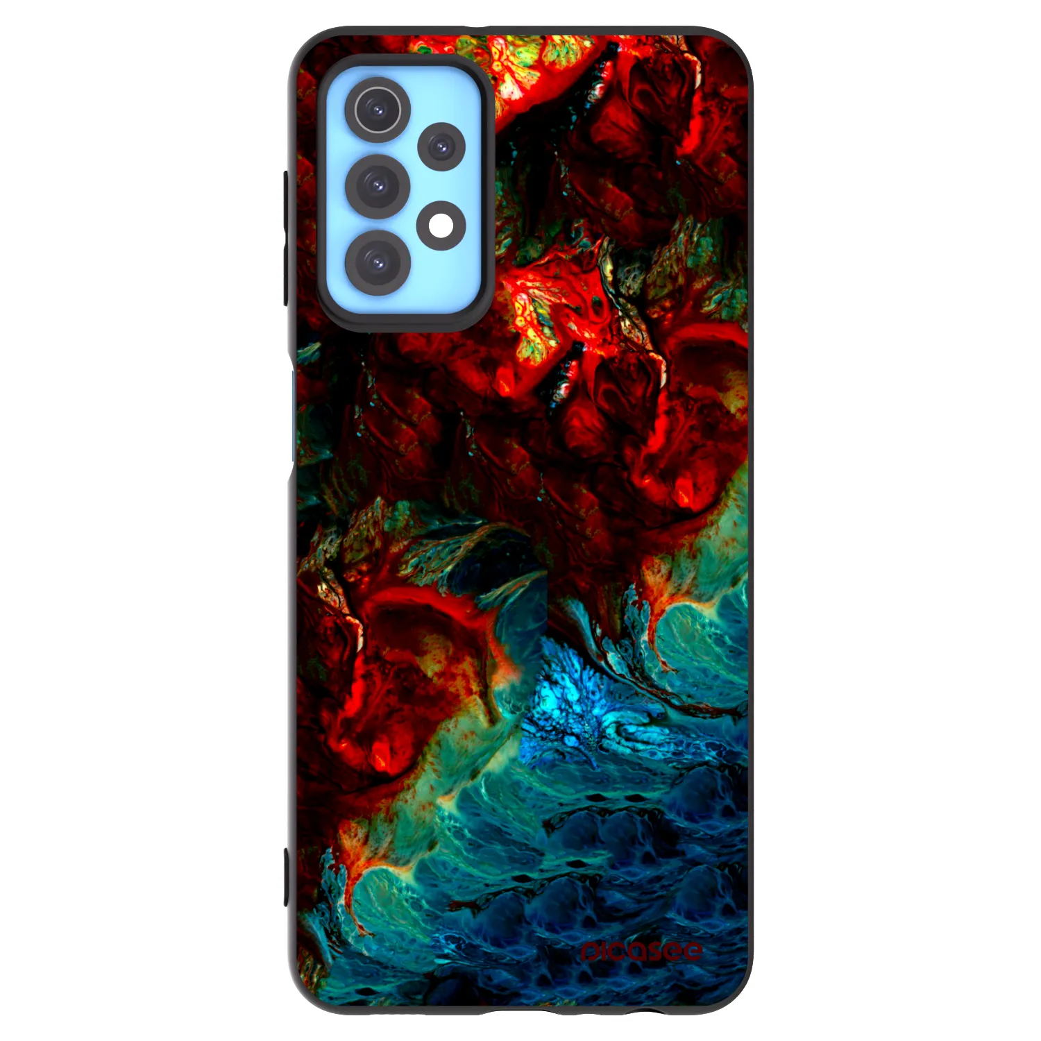 Picasee Samsung Galaxy A32 4G SM-A325F Hülle - Schwarzes Silikon - Universe