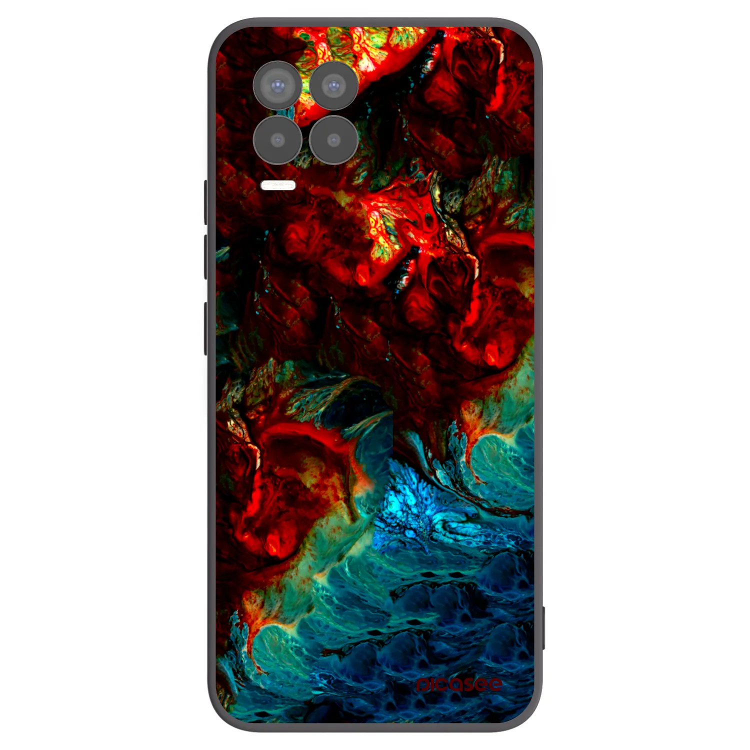 Picasee Realme 8 Pro Hülle - Schwarzes Silikon - Universe