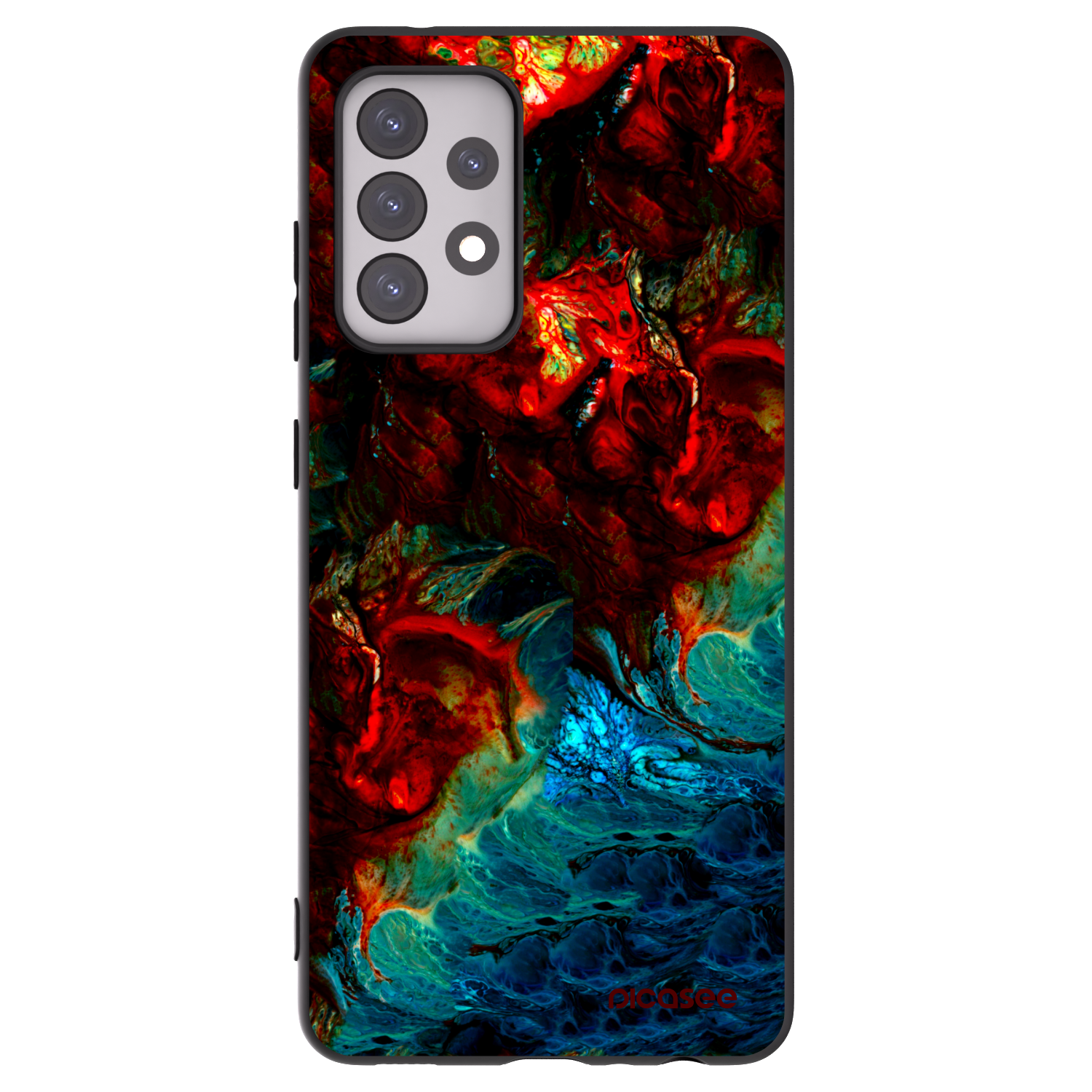 Picasee Samsung Galaxy A52s 5G A528B Hülle - Schwarzes Silikon - Universe