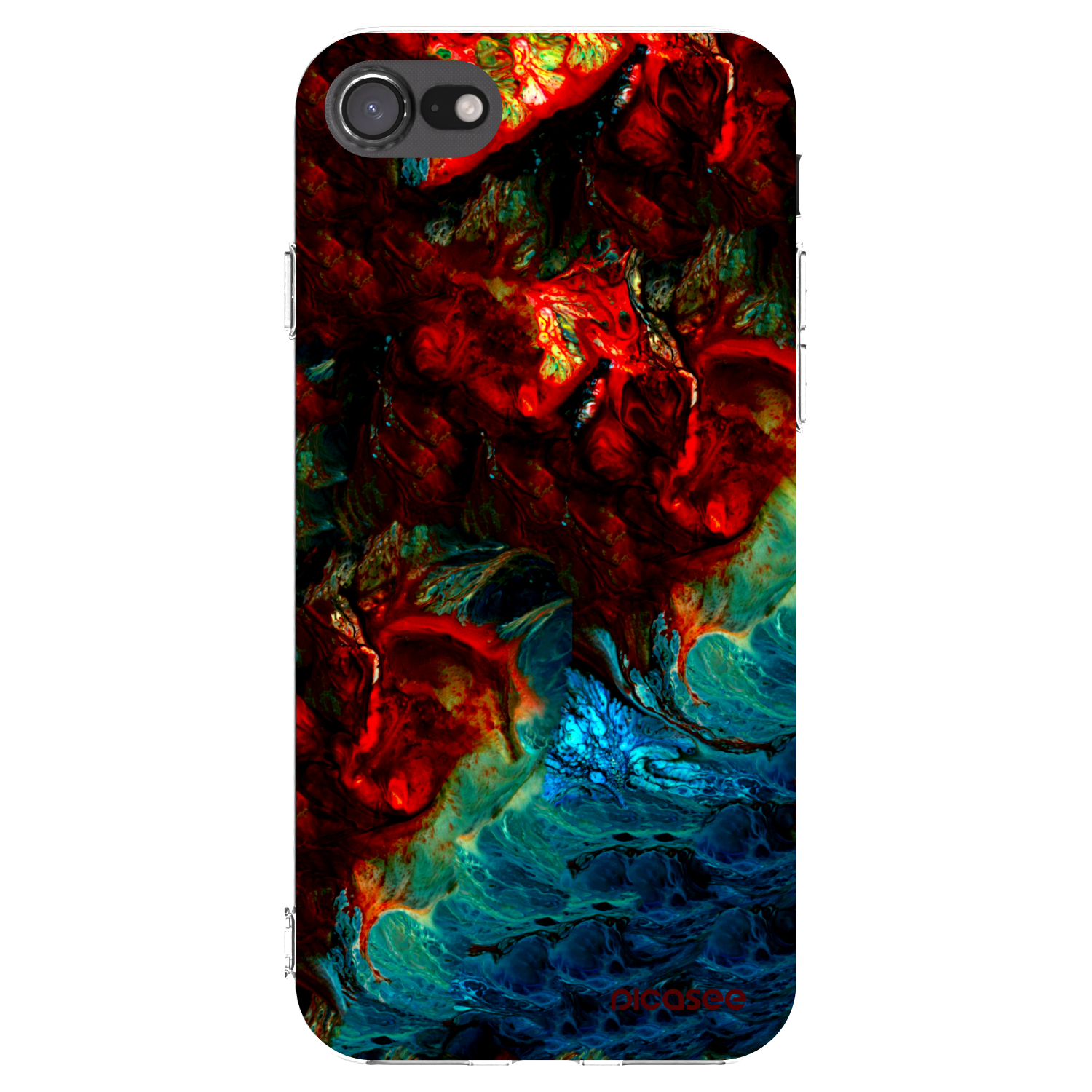 Picasee Apple iPhone SE 2022 Hülle - Transparentes Silikon - Universe