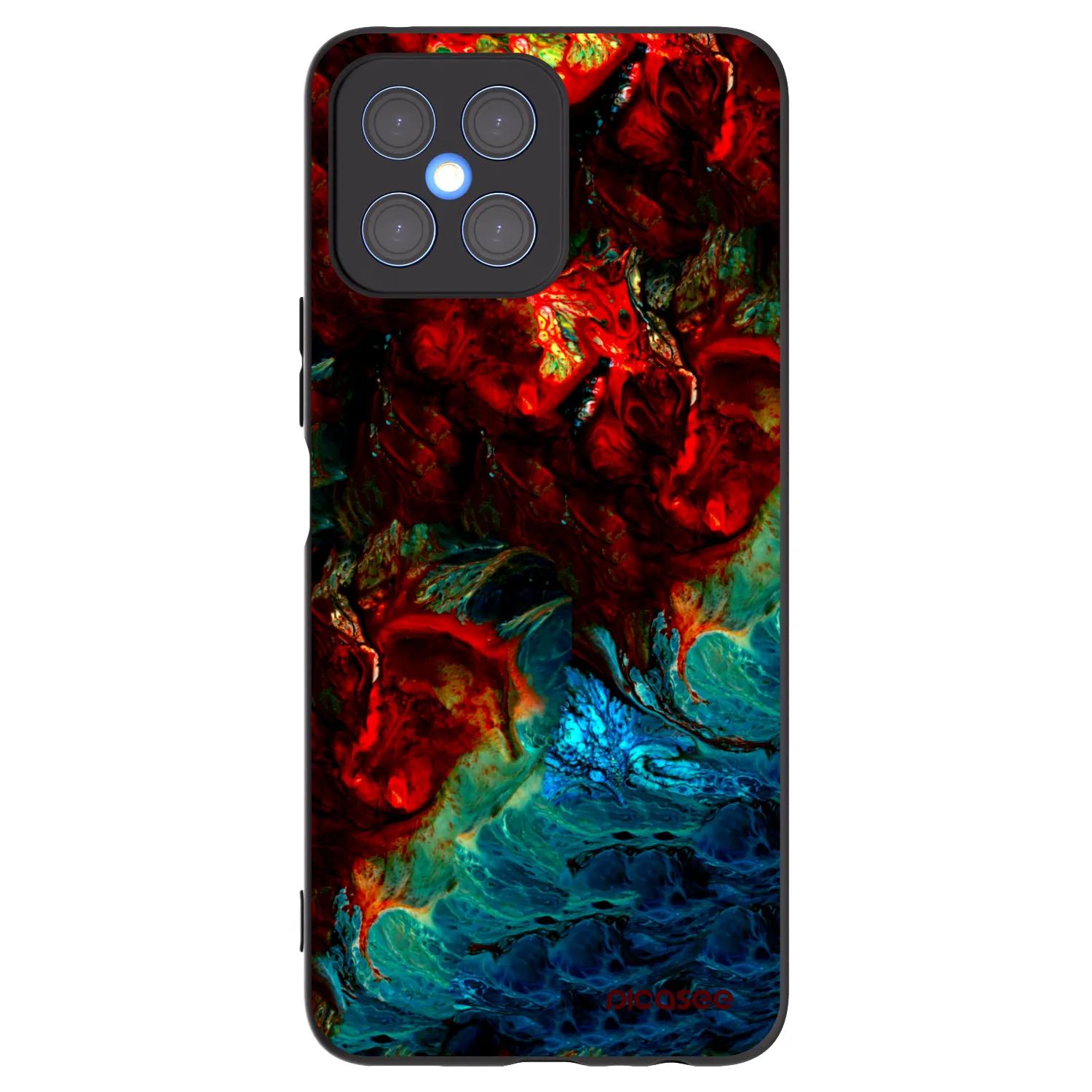 Picasee Honor X8 4G Hülle - Schwarzes Silikon - Universe