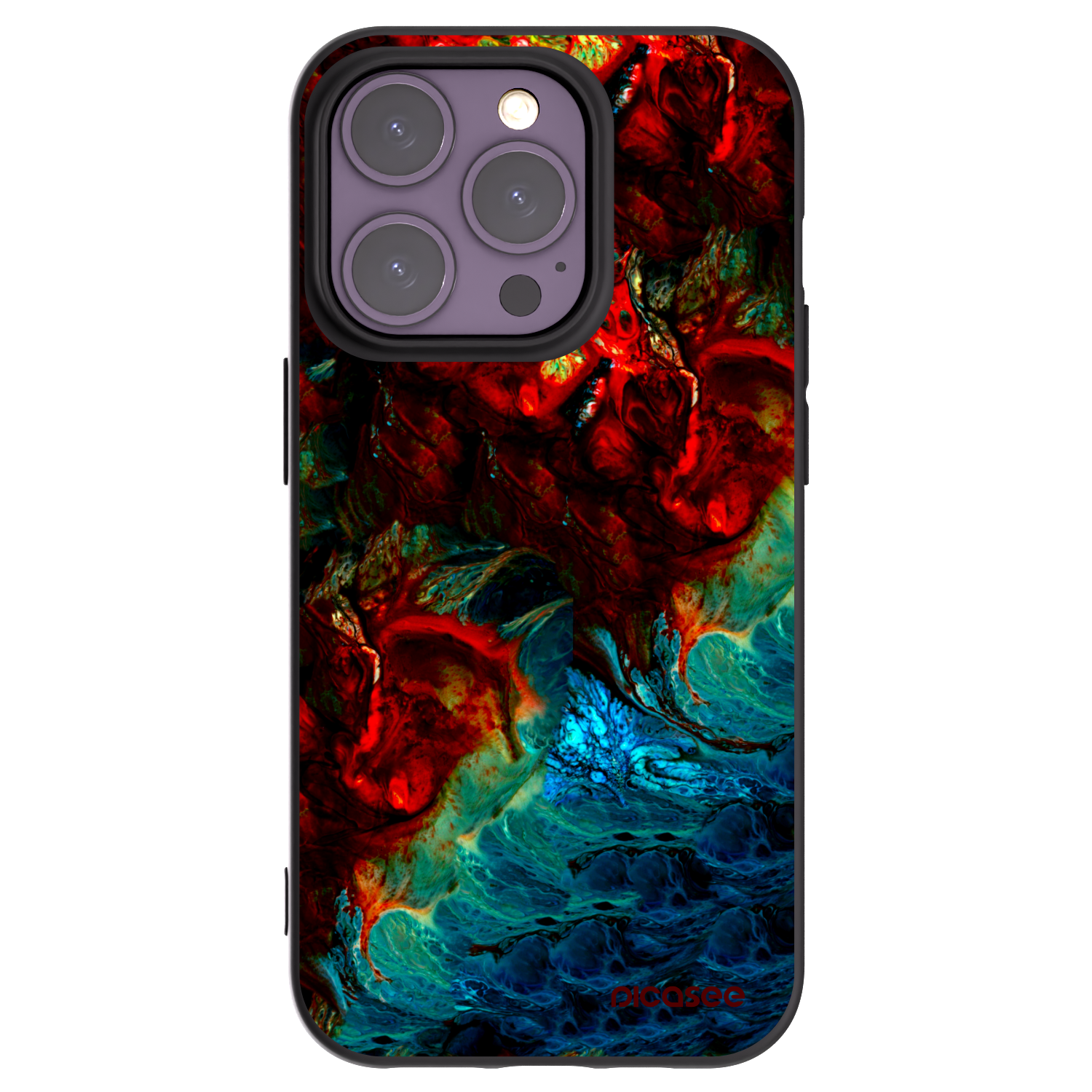 Picasee Apple iPhone 14 Pro Hülle - Schwarzes Silikon - Universe