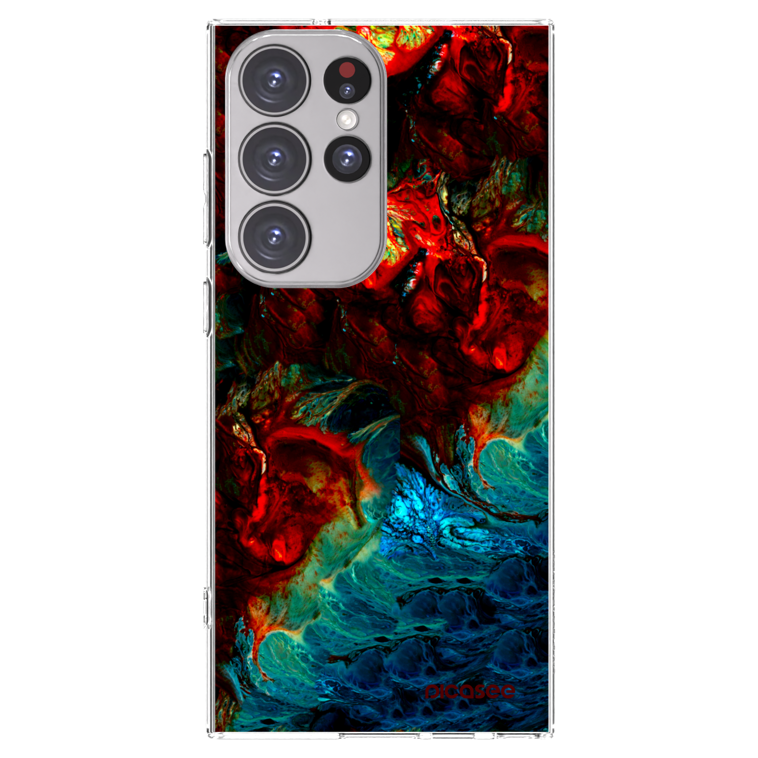 Picasee Samsung Galaxy S23 Ultra 5G Hülle - Transparentes Silikon - Universe