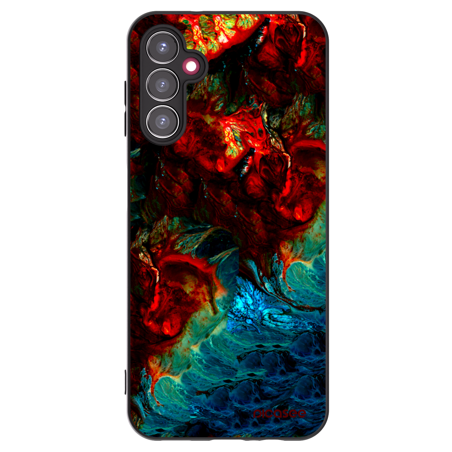 Picasee Samsung Galaxy A14 4G A145R Hülle - Schwarzes Silikon - Universe