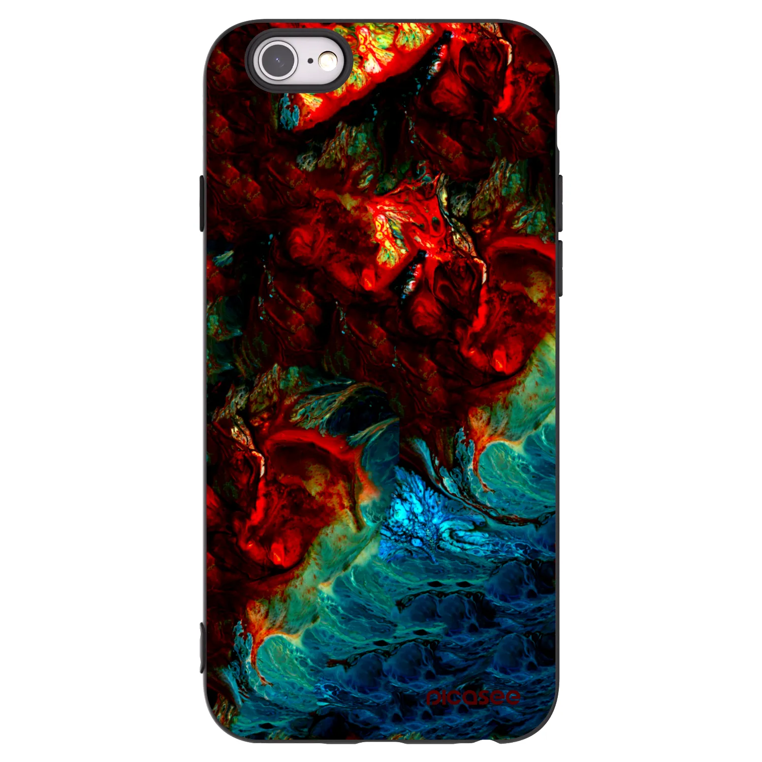 Picasee Apple iPhone 6/6S Hülle - Schwarzes Silikon - Universe