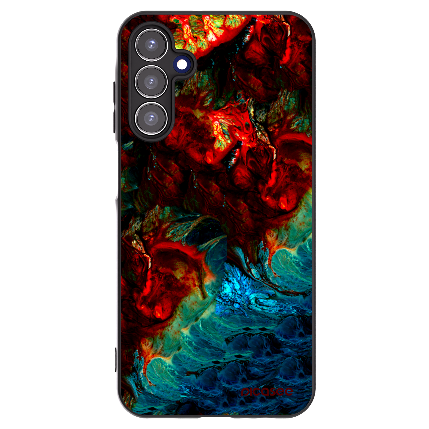 Picasee Samsung Galaxy A15 A156B 5G Hülle - Schwarzes Silikon - Universe