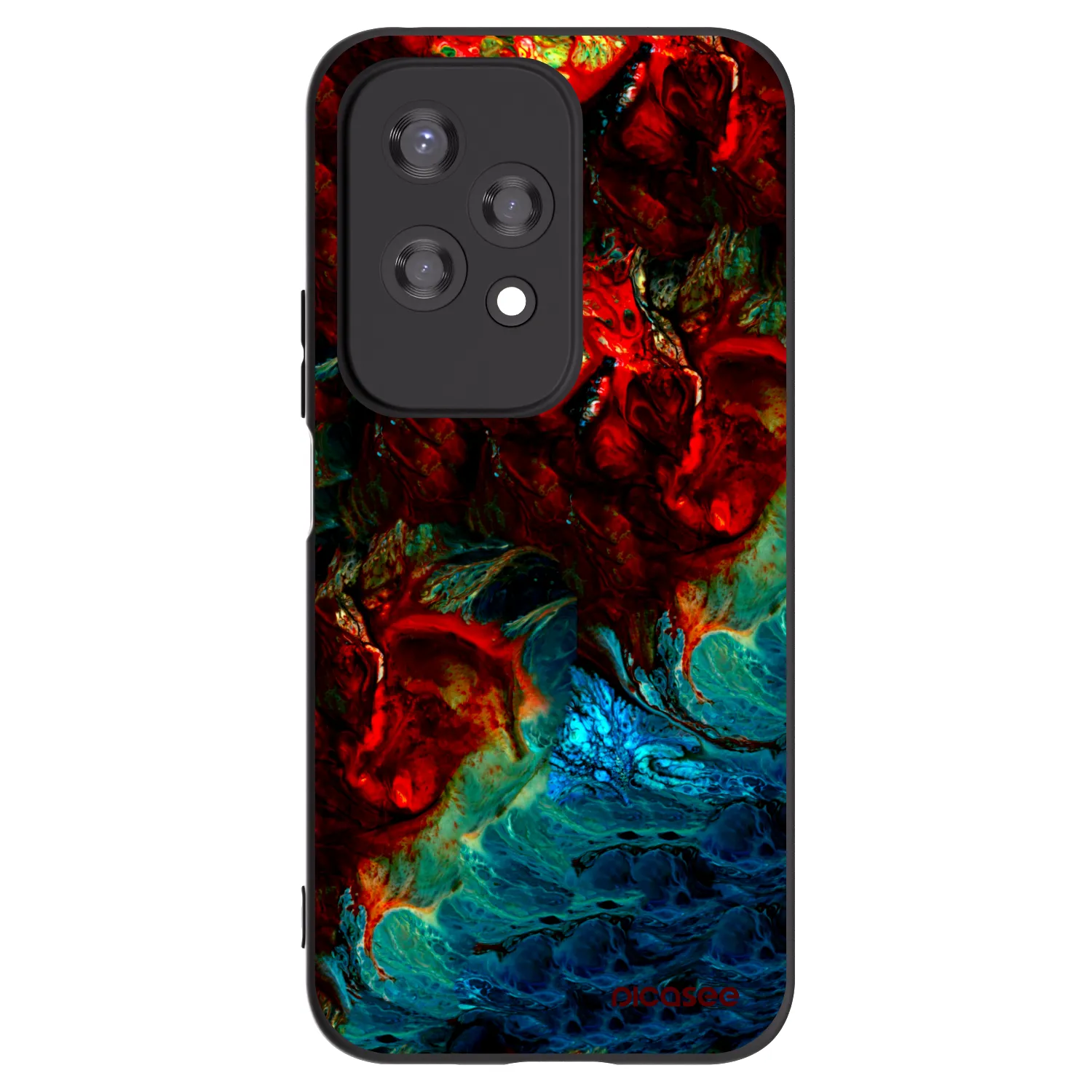 Picasee Honor 200 Lite Hülle - Schwarzes Silikon - Universe