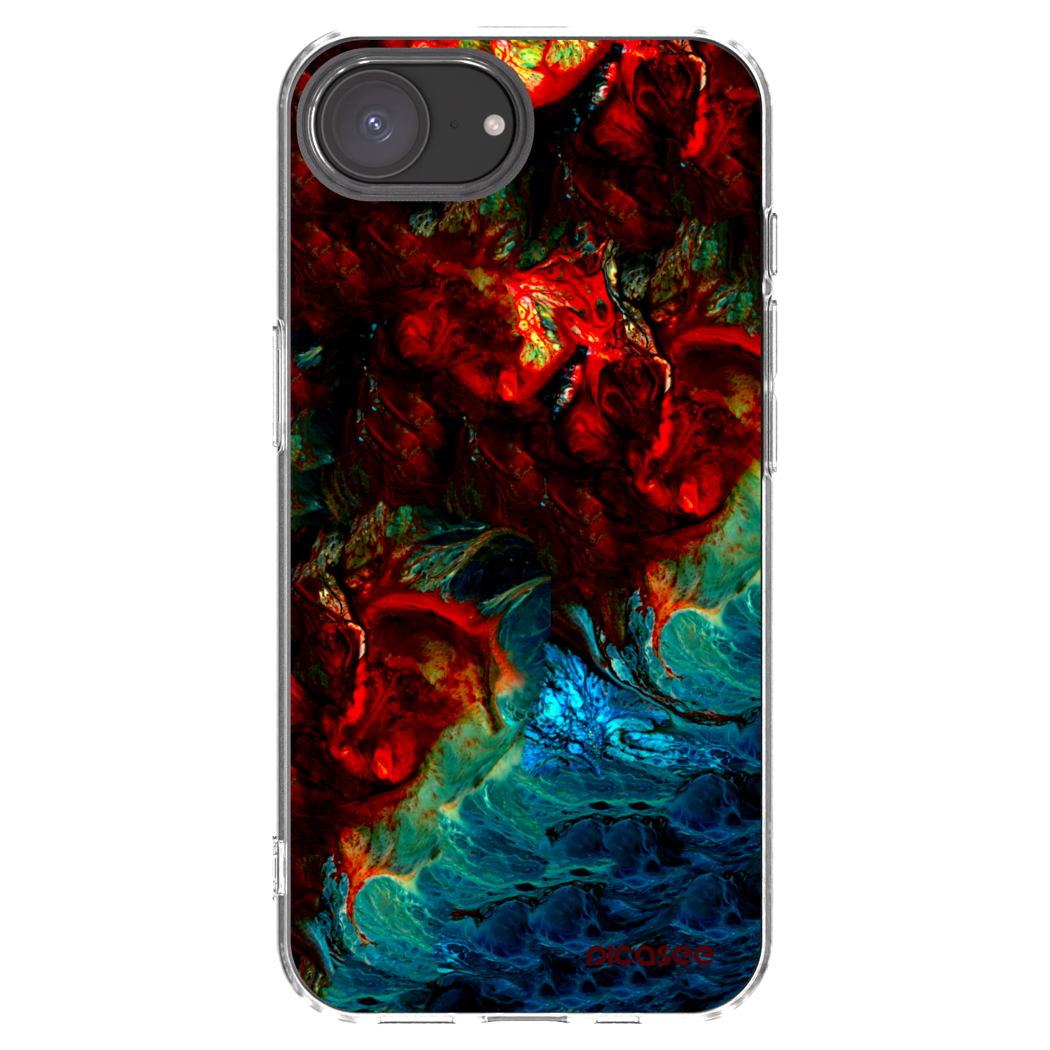 Picasee Apple iPhone 16e Hülle - Transparentes Silikon - Universe