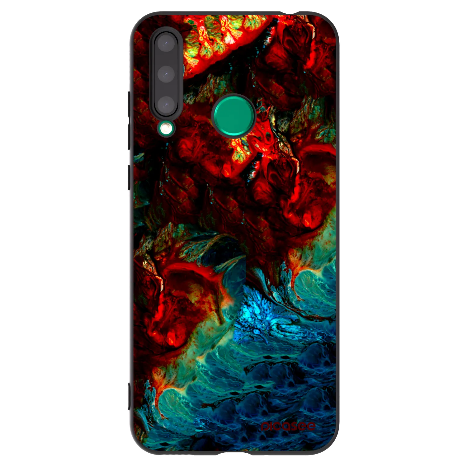 Picasee Honor 20 Lite Hülle - Schwarzes Silikon - Universe