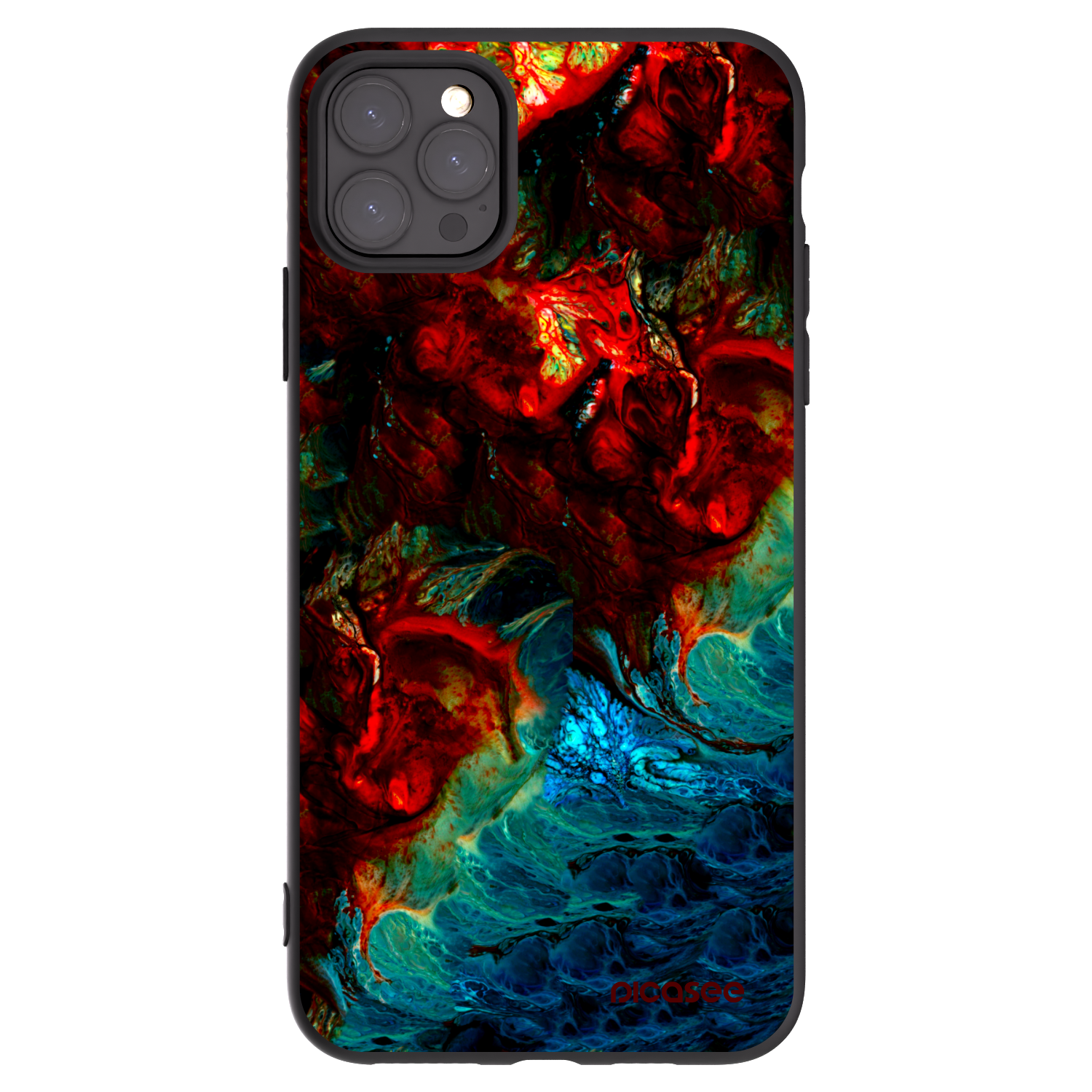 Picasee Apple iPhone 11 Pro Max Hülle - Schwarzes Silikon - Universe