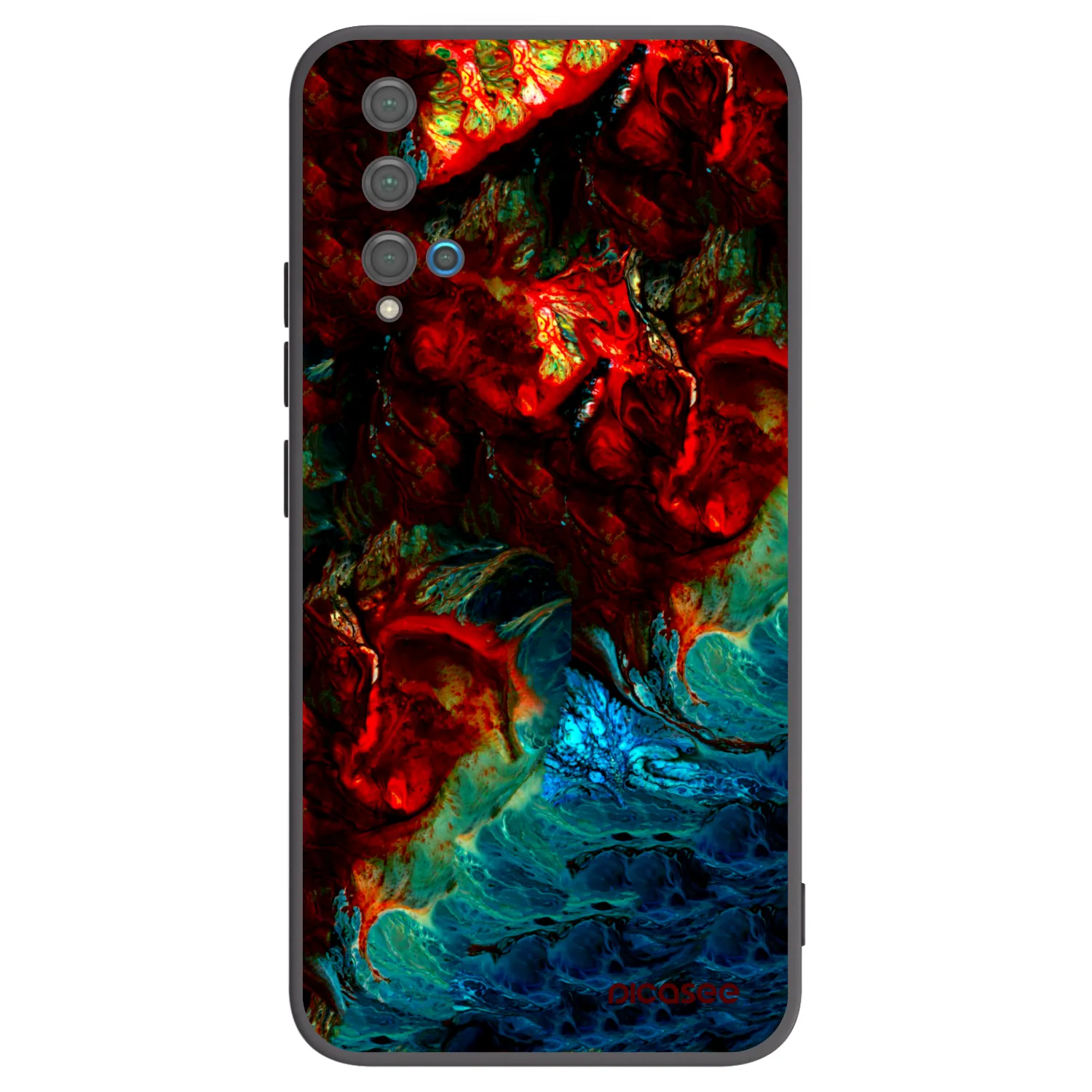 Picasee Huawei Nova 5T Hülle - Schwarzes Silikon - Universe