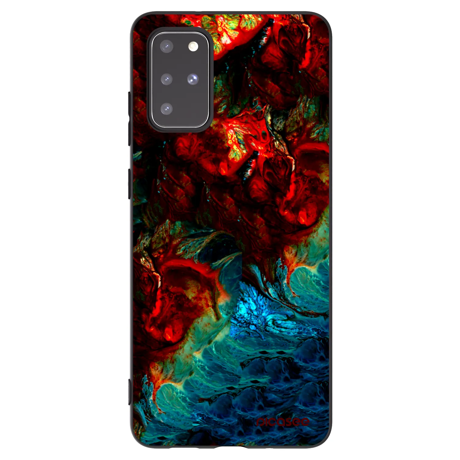 Picasee Samsung Galaxy S20+ G985F Hülle - Schwarzes Silikon - Universe