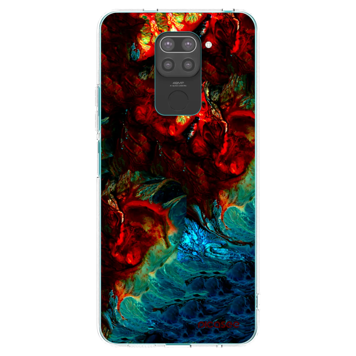 Picasee Xiaomi Redmi Note 9 Hülle - Schwarzes Silikon - Universe