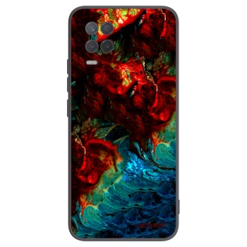 Picasee Realme 8 5G Hülle - Schwarzes Silikon - Universe