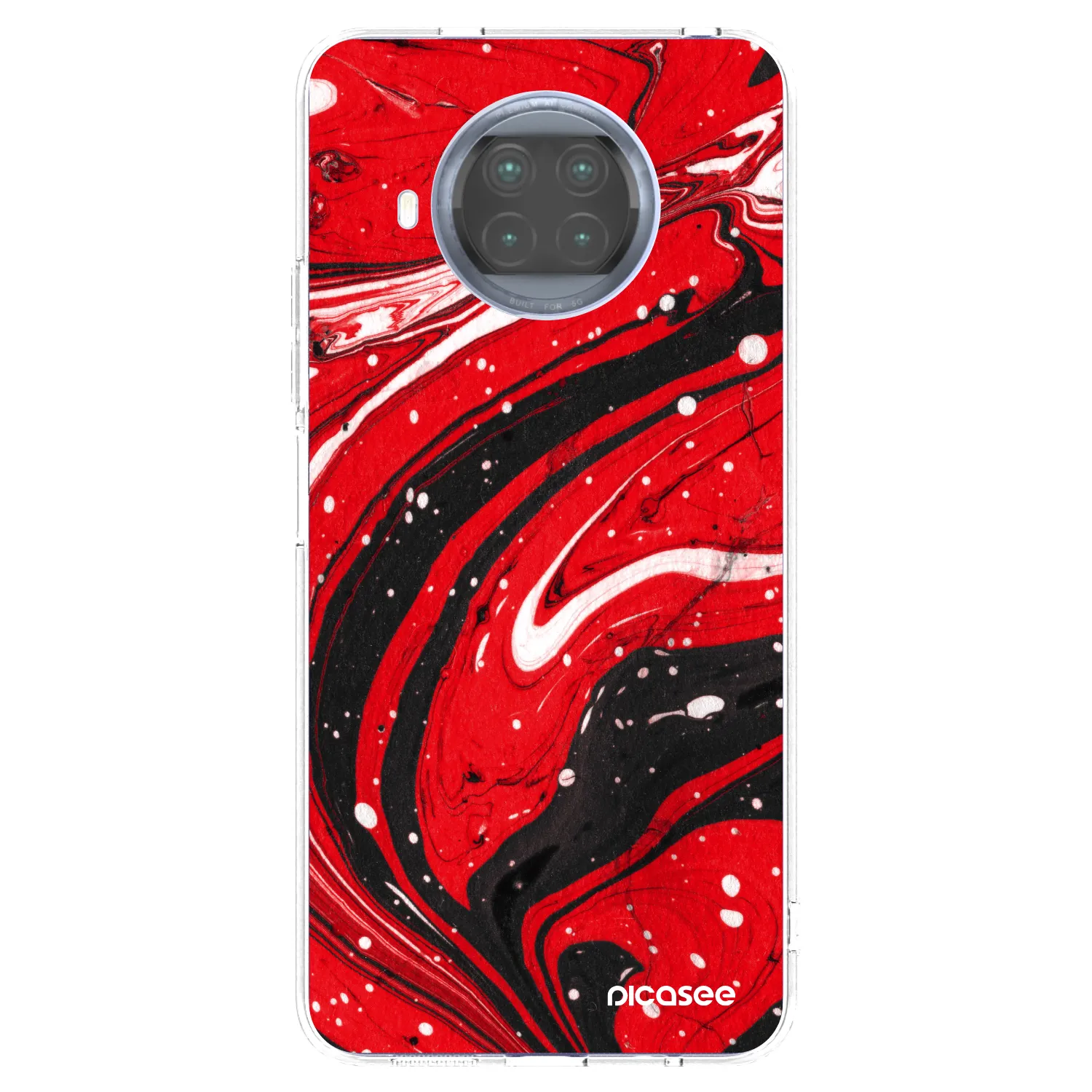 Picasee Xiaomi Mi 10T Lite Hülle - Transparentes Silikon - Red black
