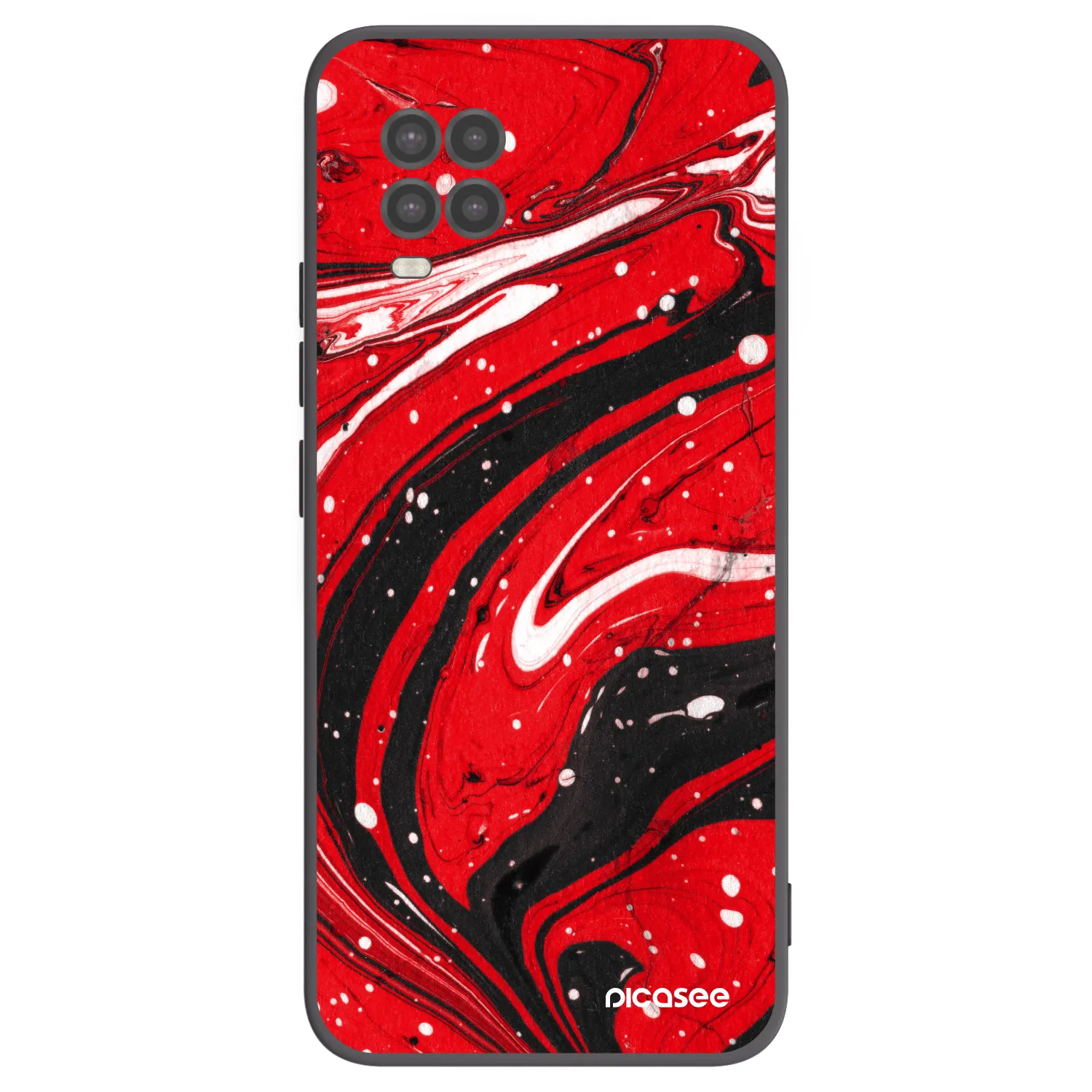 Picasee Xiaomi Mi 10 Lite Hülle - Schwarzes Silikon - Red black
