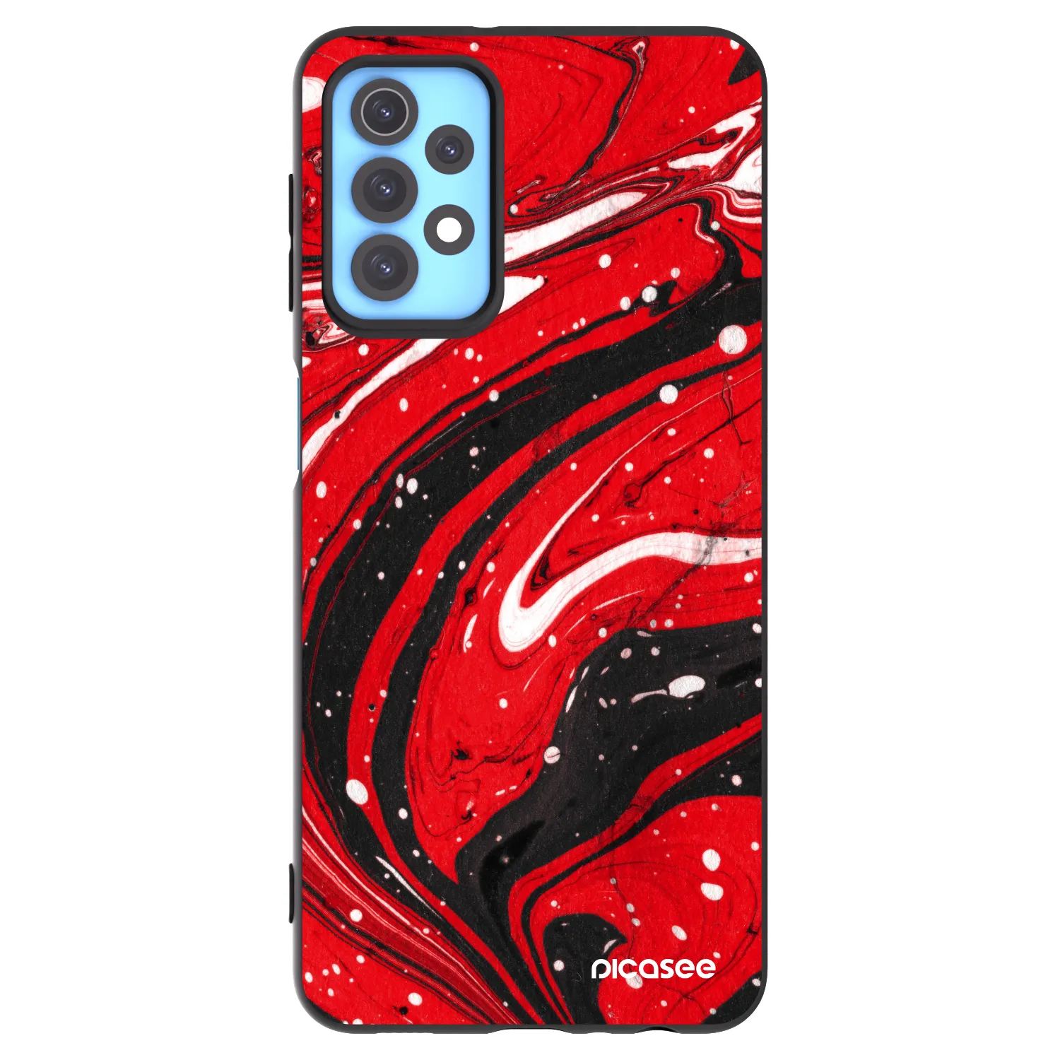 Picasee Samsung Galaxy A32 4G SM-A325F Hülle - Schwarzes Silikon - Red black