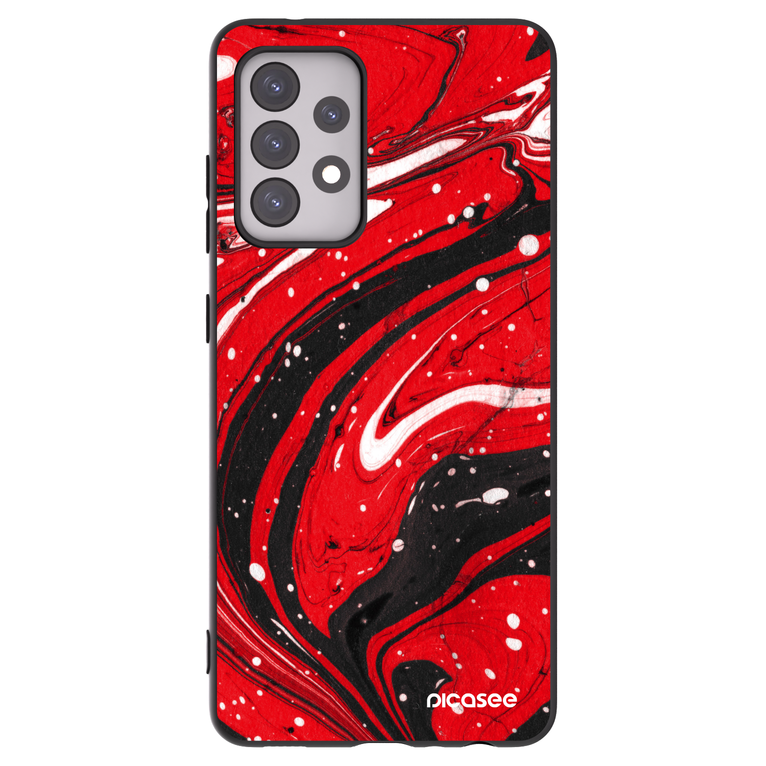 Picasee Samsung Galaxy A52s 5G A528B Hülle - Schwarzes Silikon - Red black