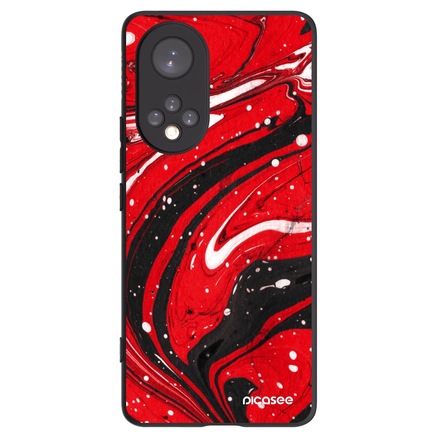 Picasee Huawei Nova 9 Hülle - Schwarzes Silikon - Red black