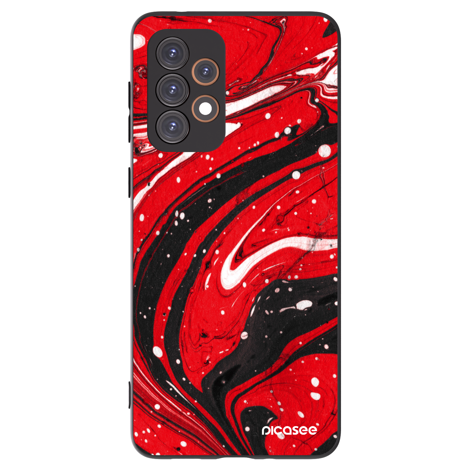 Picasee Samsung Galaxy A33 5G A336 Hülle - Schwarzes Silikon - Red black