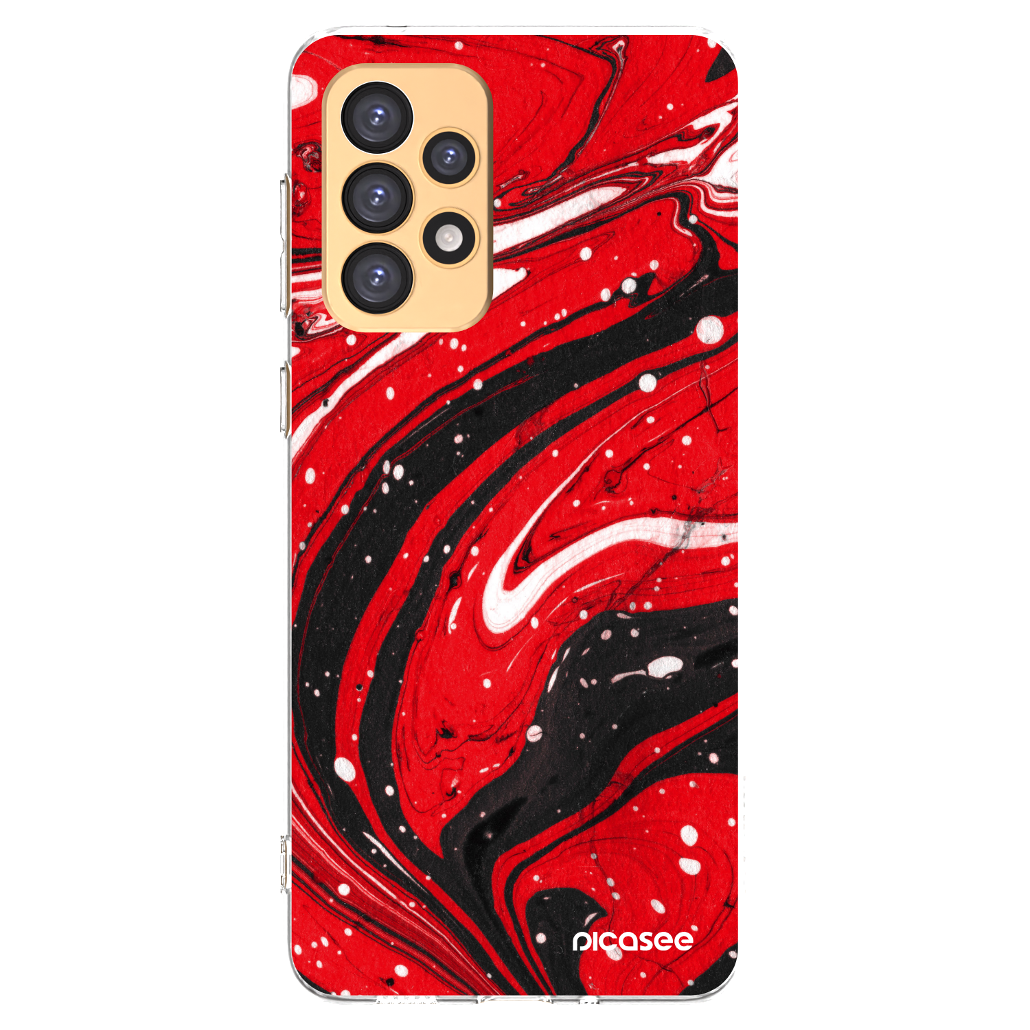 Picasee Samsung Galaxy A33 5G A336 Hülle - Transparentes Silikon - Red black