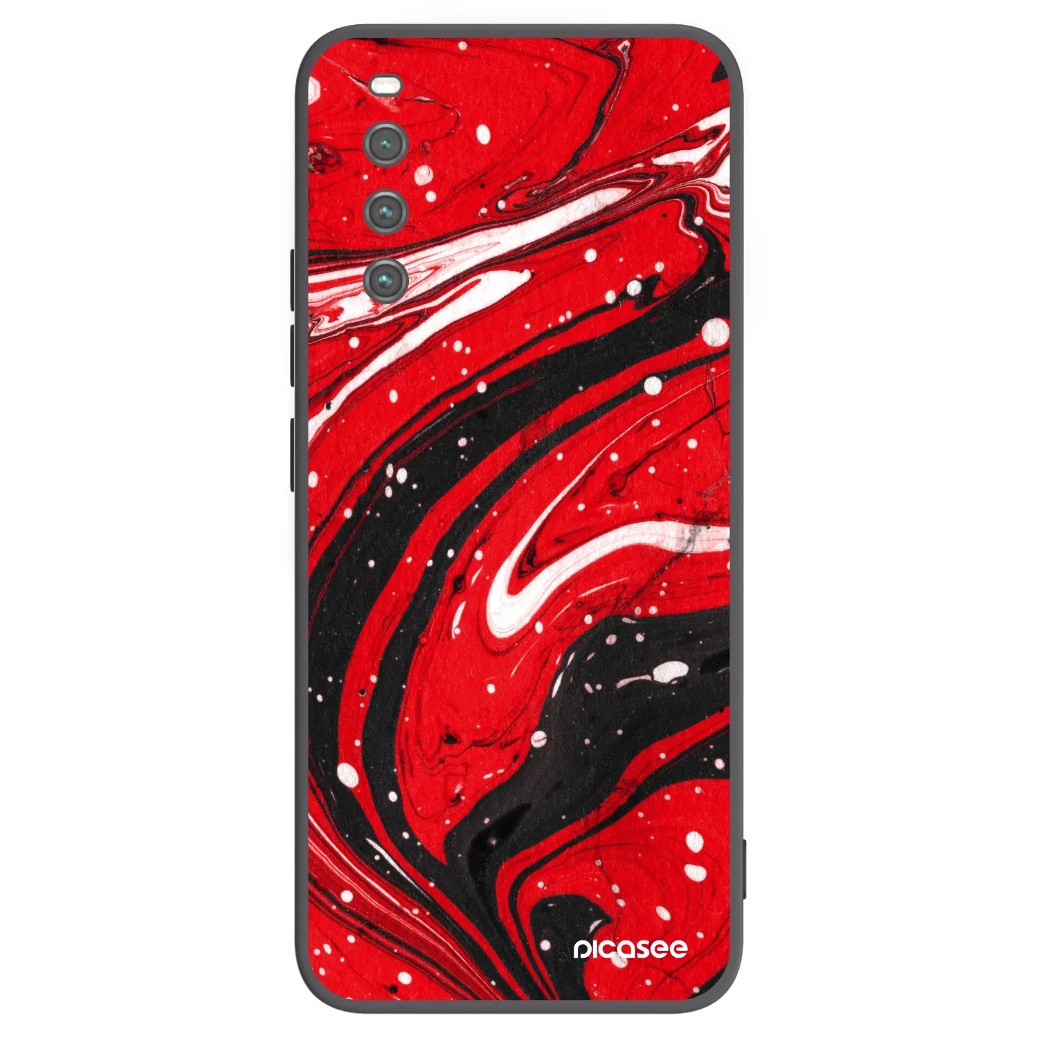 Picasee Sony Xperia 10 IV 5G Hülle - Schwarzes Silikon - Red black