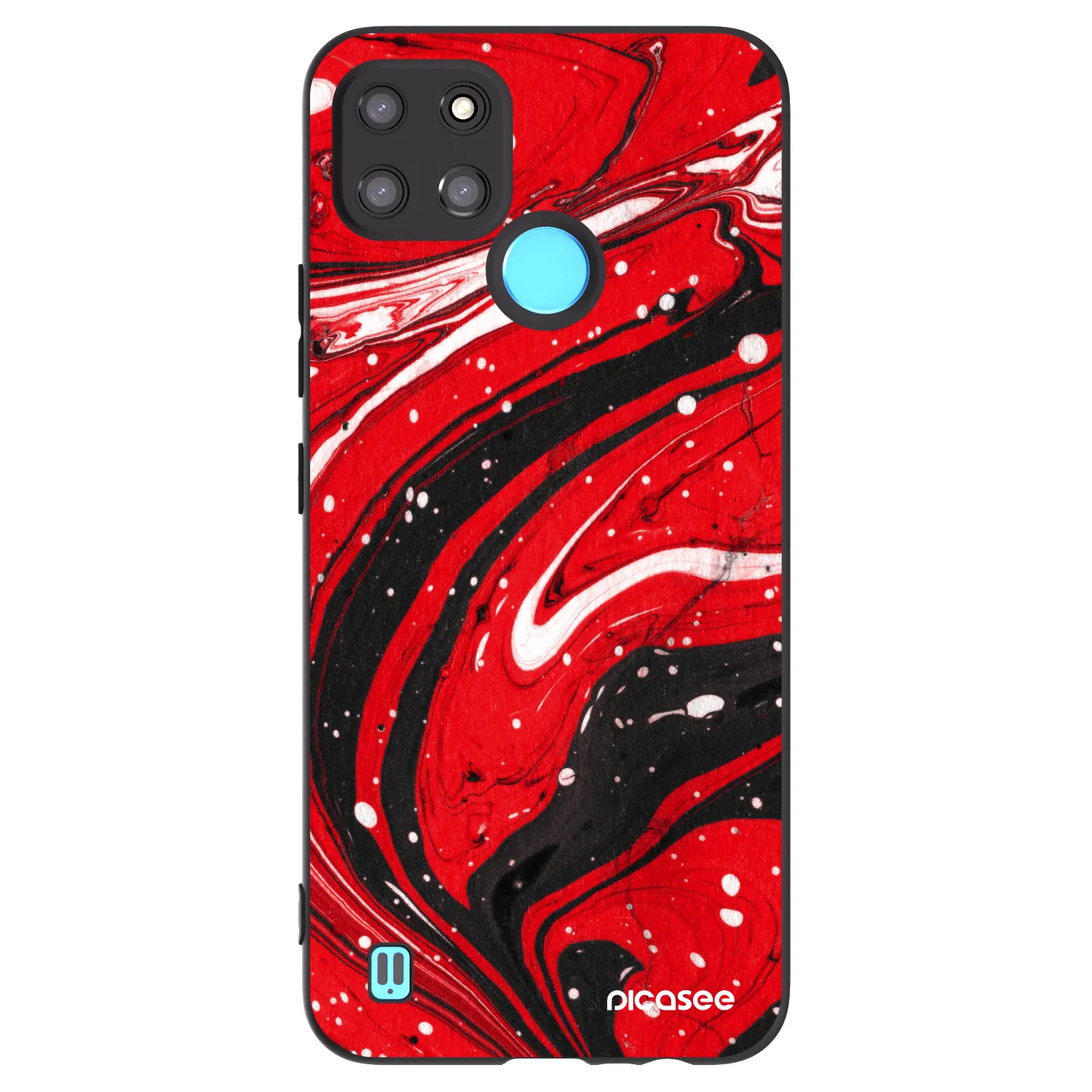 Picasee Realme C21Y Hülle - Schwarzes Silikon - Red black