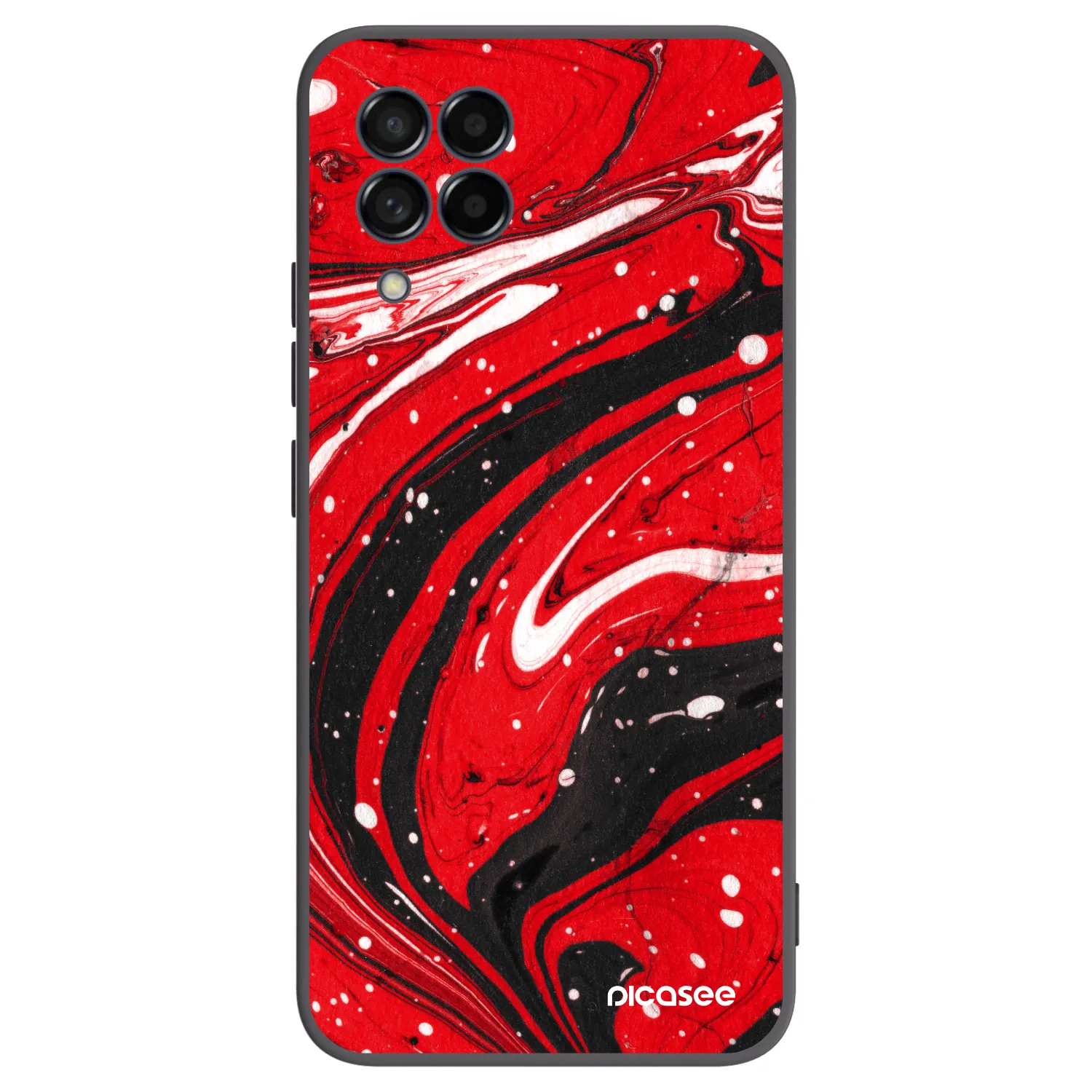 Picasee Samsung Galaxy M53 5G Hülle - Schwarzes Silikon - Red black