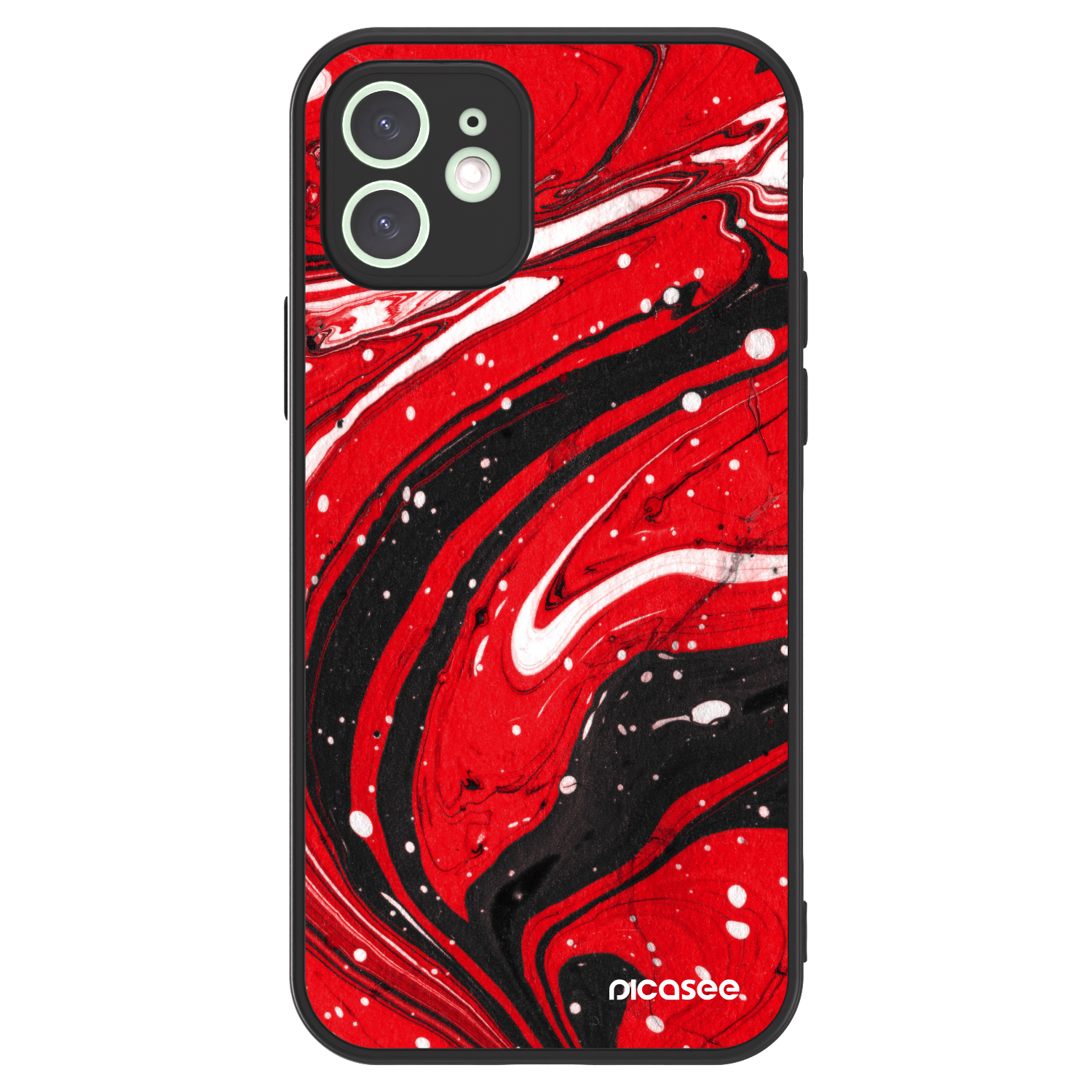 Picasee ULTIMATE CASE MagSafe für Apple iPhone 12 - Red black