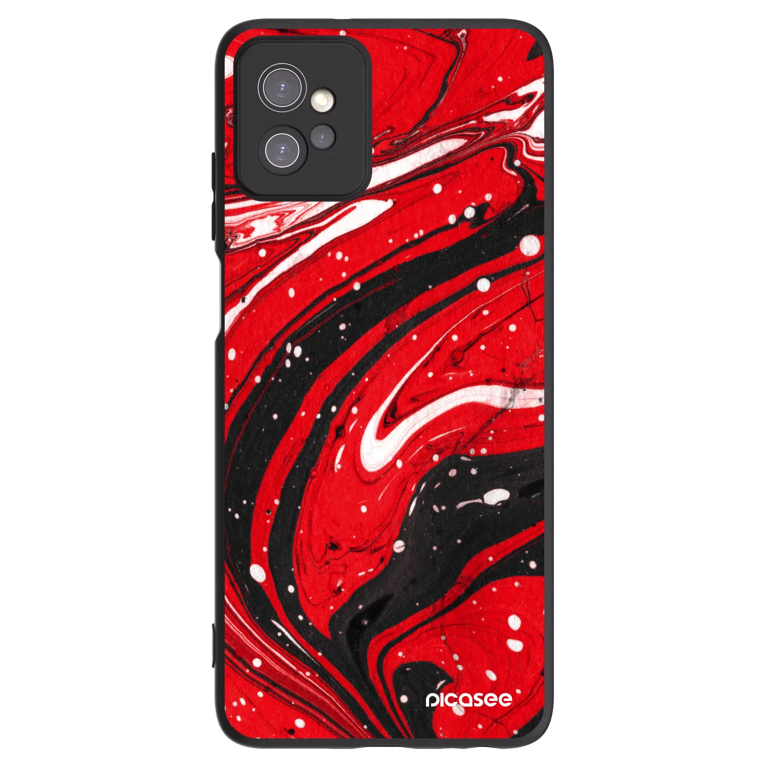 Picasee Motorola Moto G32 Hülle - Schwarzes Silikon - Red black