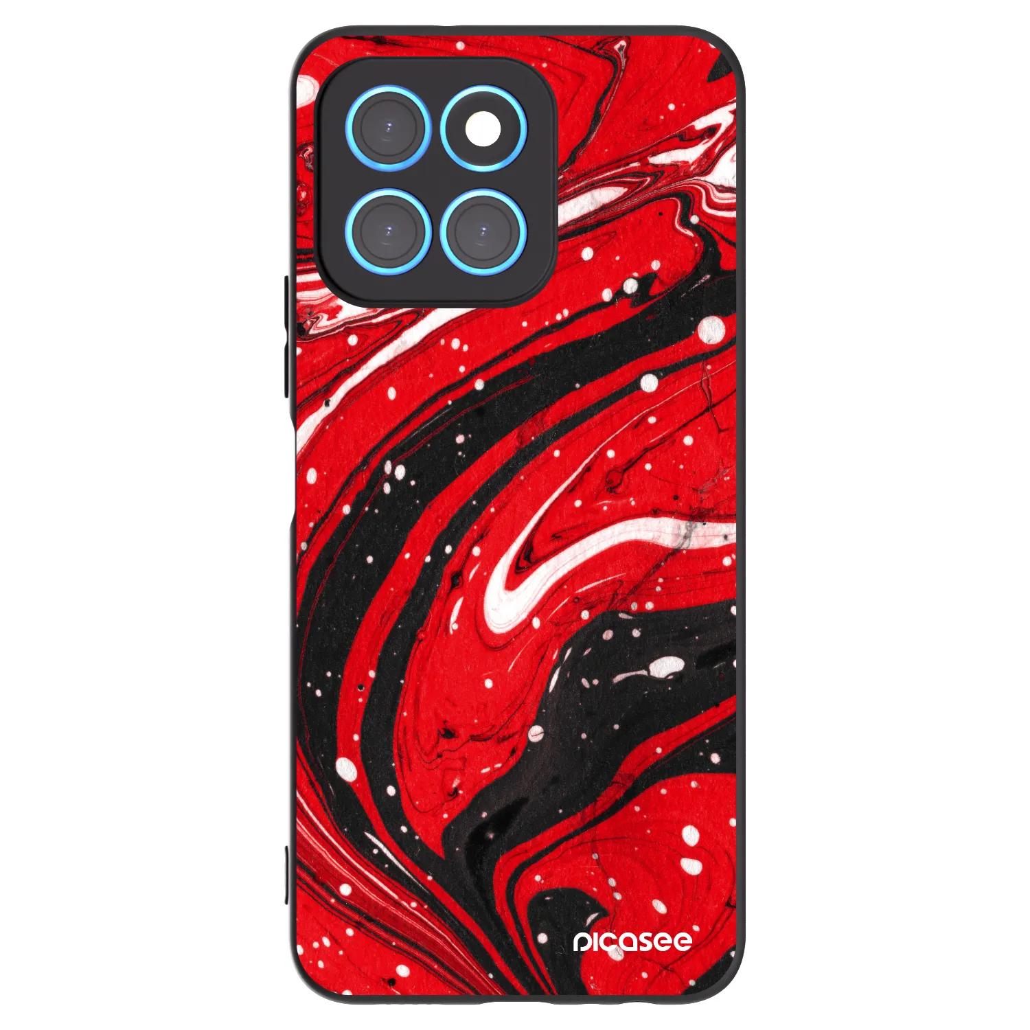 Picasee Honor X8 5G Hülle - Schwarzes Silikon - Red black