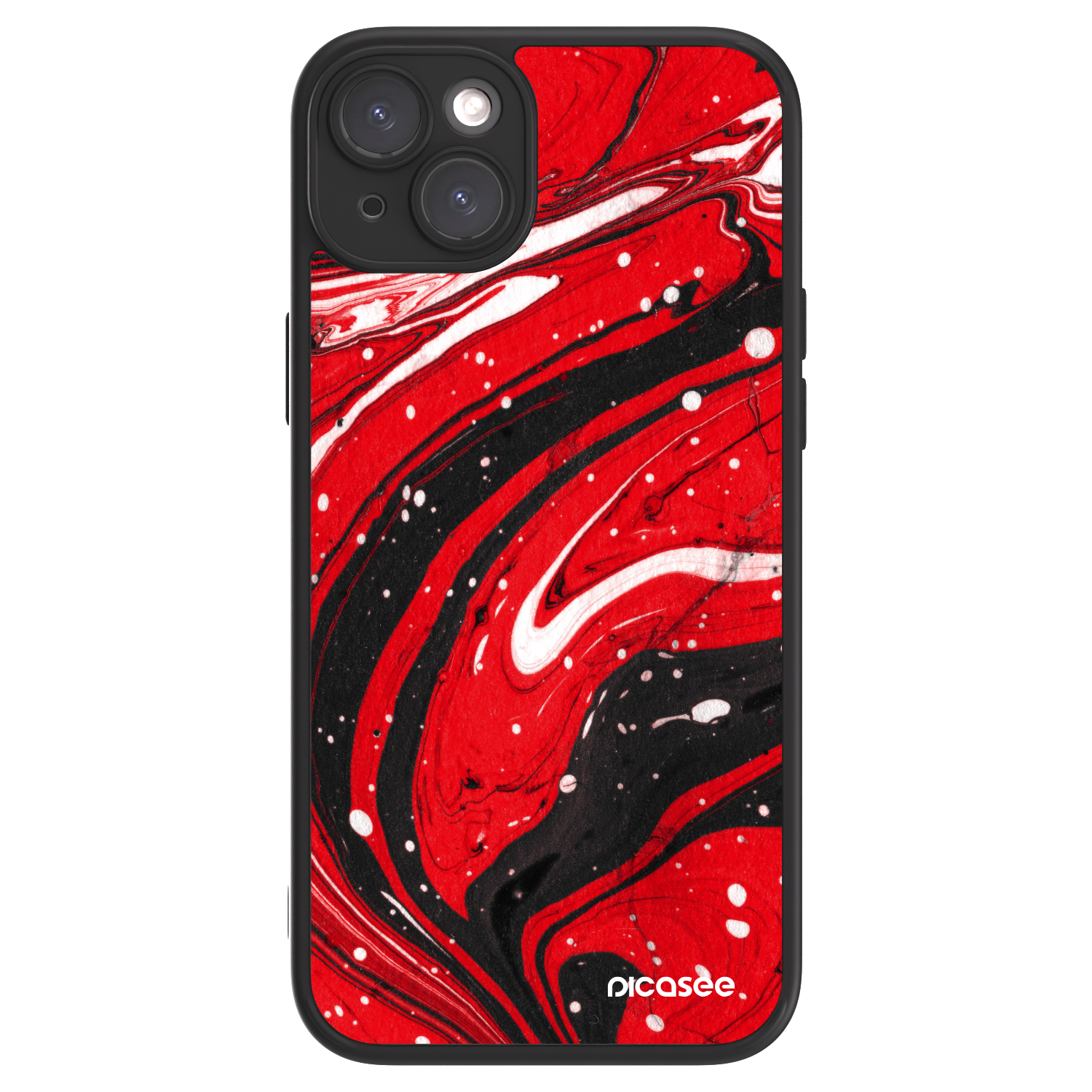 Picasee ULTIMATE CASE MagSafe für Apple iPhone 15 Plus - Red black