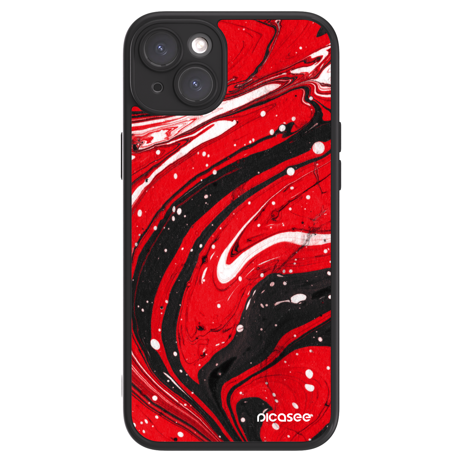Picasee ULTIMATE CASE für Apple iPhone 15 Plus - Red black