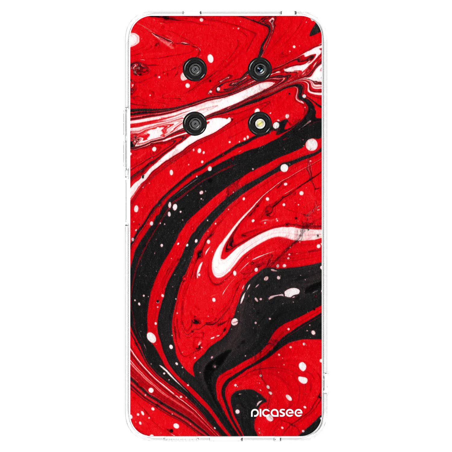 Picasee Honor Magic4 Lite 5G Hülle - Transparentes Silikon - Red black