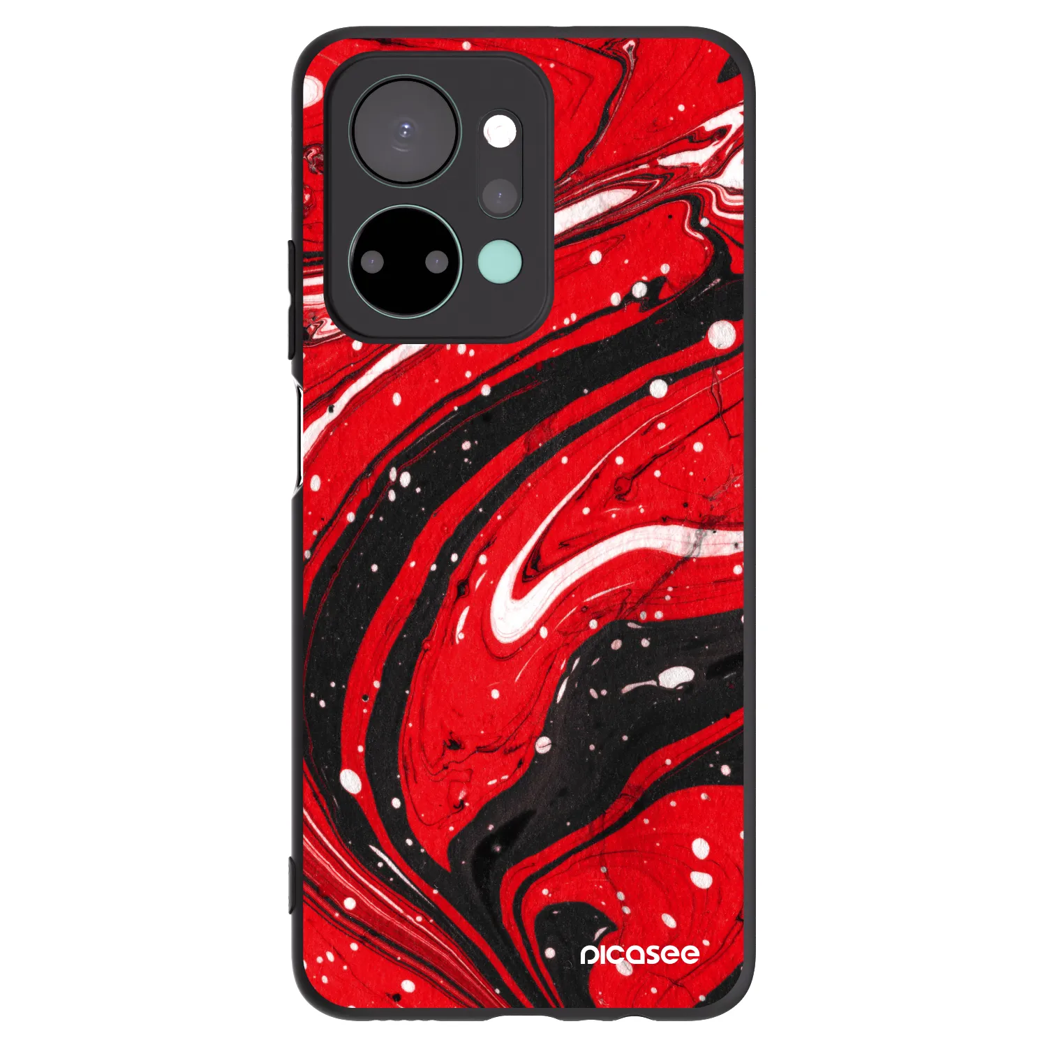 Picasee Honor X7a Hülle - Schwarzes Silikon - Red black